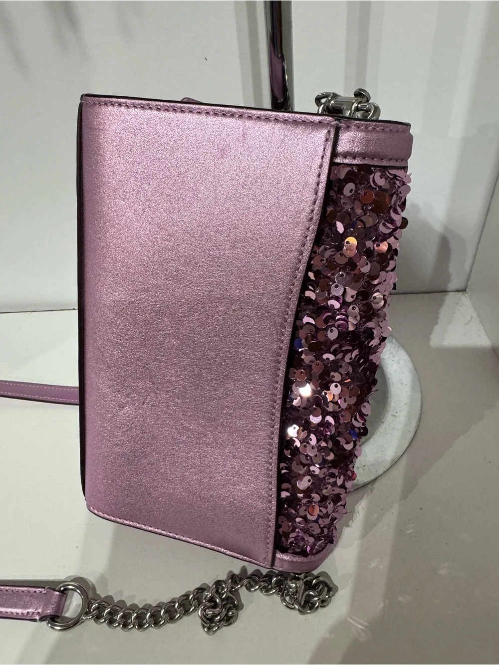 Coach Lavender Sequin Crossbody Bag